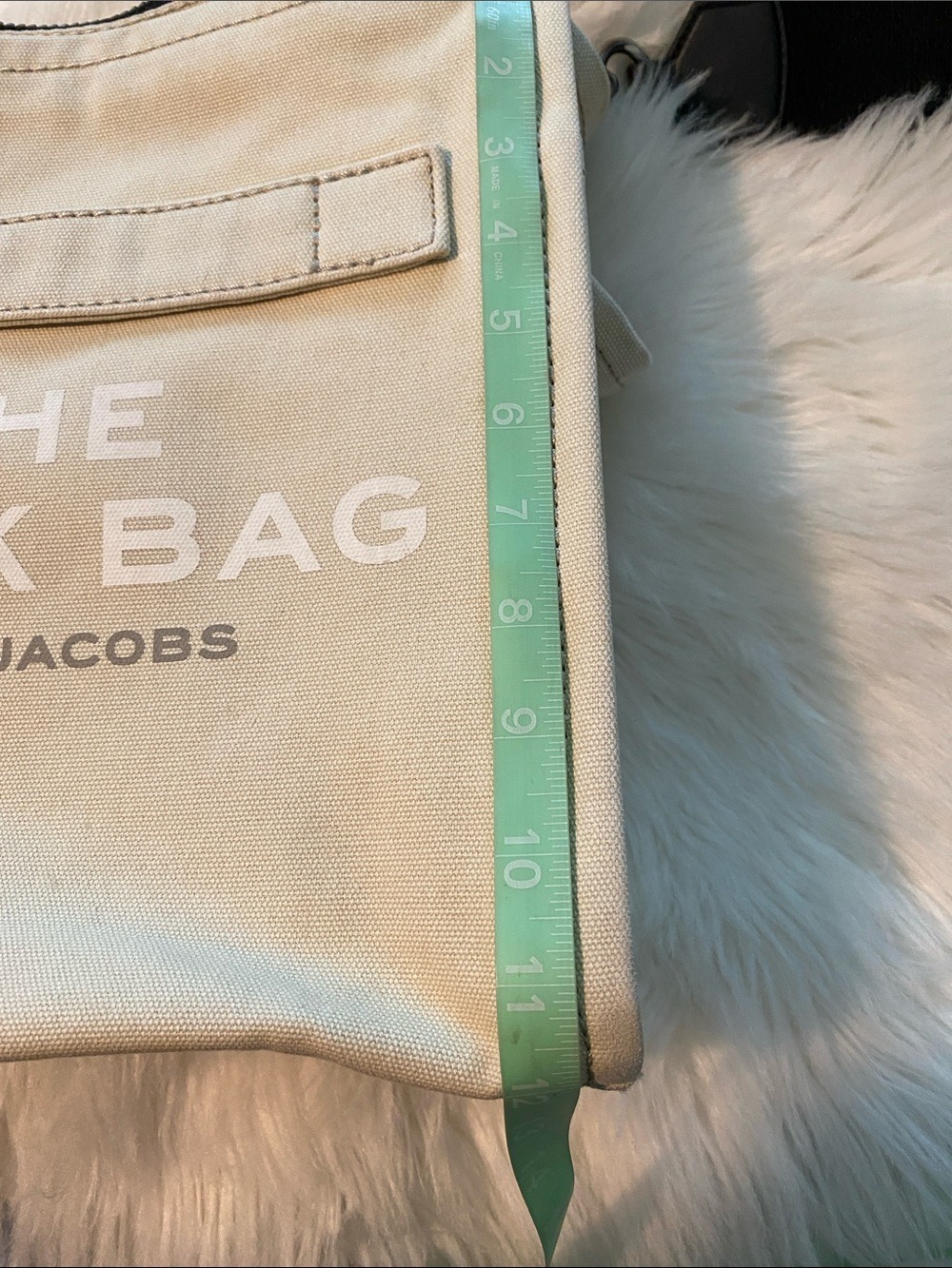 Marc Jacobs Cream Canvas Crossbody with Black Strap - Picture 14 of 15